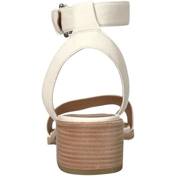 NEW NIB FRYE Women's Cindy 2-Piece Leather Ankle Strap Block Heel Sandal Ivory 6 - Picture 5 of 12